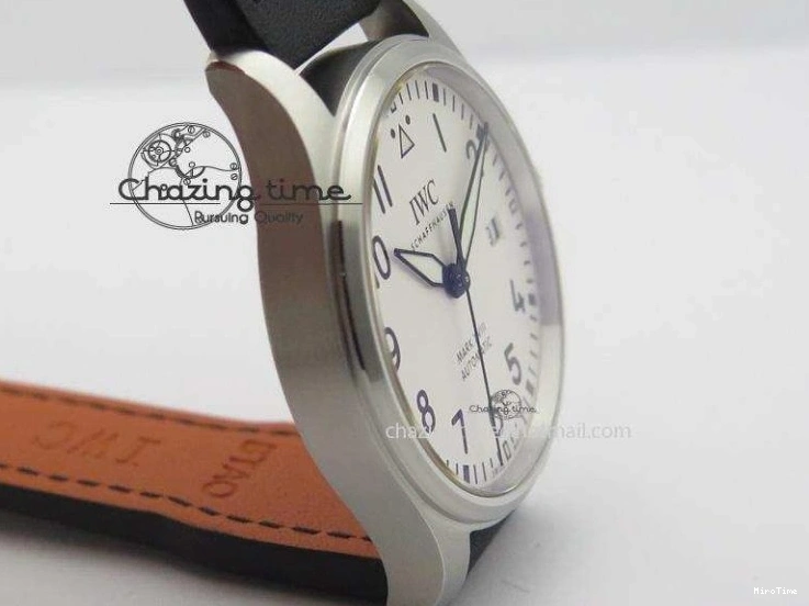 MIROTIME 0310 Mark XVIII IW327002 SS Mk Maker Best Edition White Dial On Black Leather Strap A SunProtective 7298